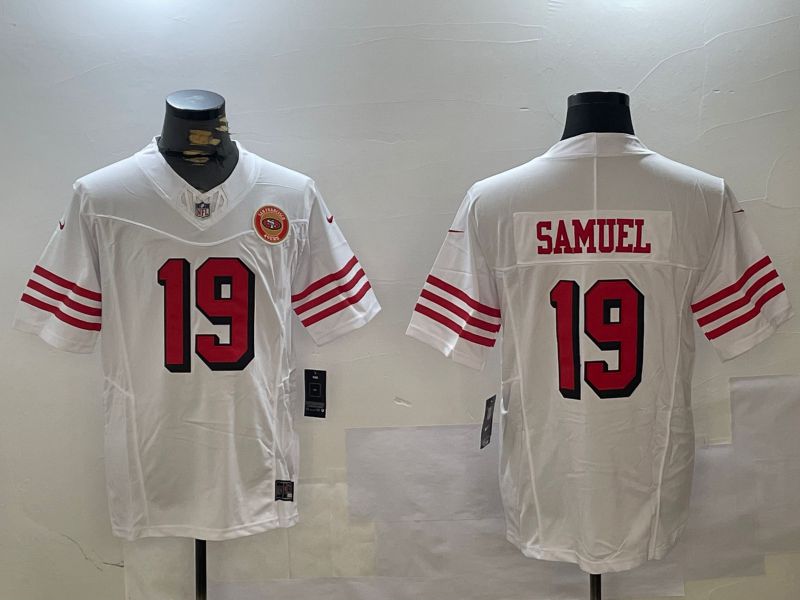 Men San Francisco 49ers #19 Samuel White three generations 2024 Nike Limited NFL Jersey style 5